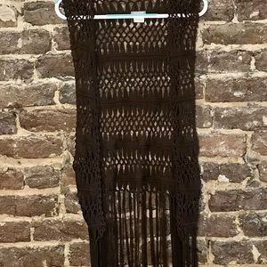 Earthbound boho fringe shawl
